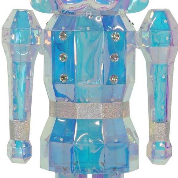 6 Ft Prismatic Nutcracker Toy Soldier Iridescent Christmas Yard Sculpture Decor - Picture 6 of 7